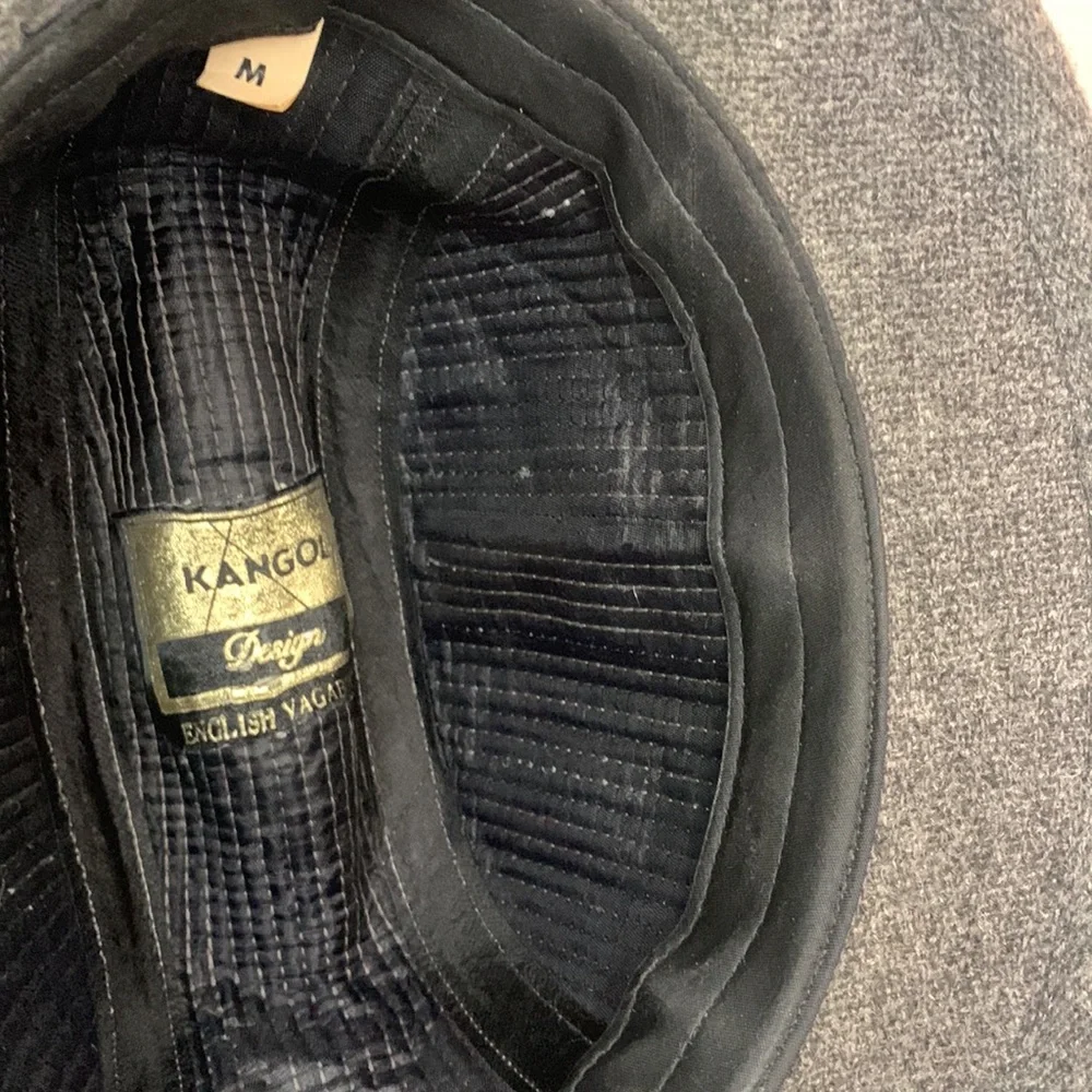 Vintage KANGOL DESIGN English Vagabond Fedora wool hat size Medium - Picture 9 of 17
